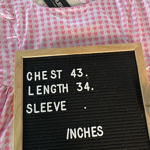 2 pc Womens XXL Pink Houndstooth Two-Piece Athletic Golf Tennis Dress & Shorts - Picture 15 of 16